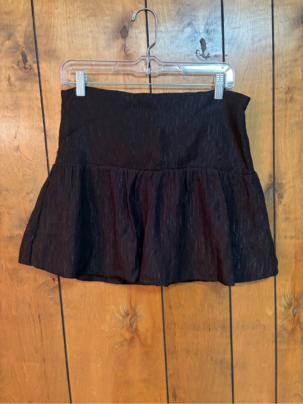 Leith Black Tiered Mini Skirt